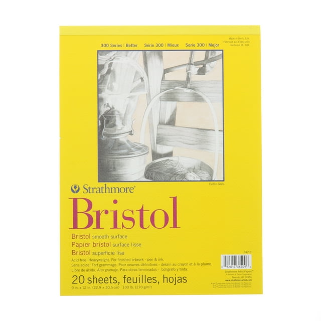 Strathmore Bristol Smooth Paper Pad 9"X12"20 Sheets