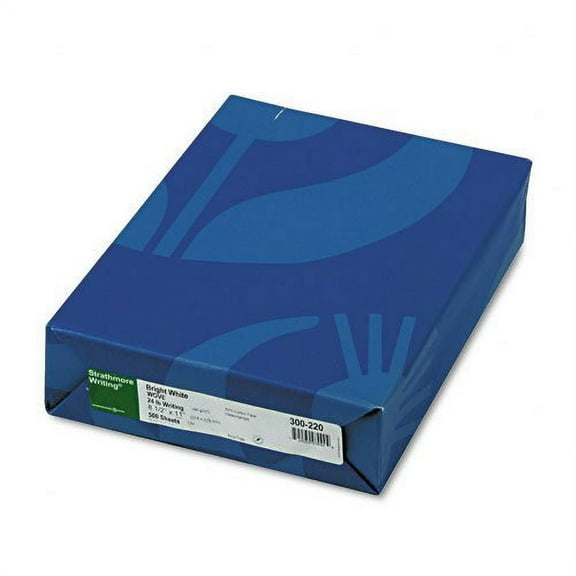 Strathmore : Cotton Business Wove Paper, White, 90 Brightness, 24lb, Letter, 500 Sheets -:- Sold as 2 Packs of - 500 - / - Total of 1000 Each