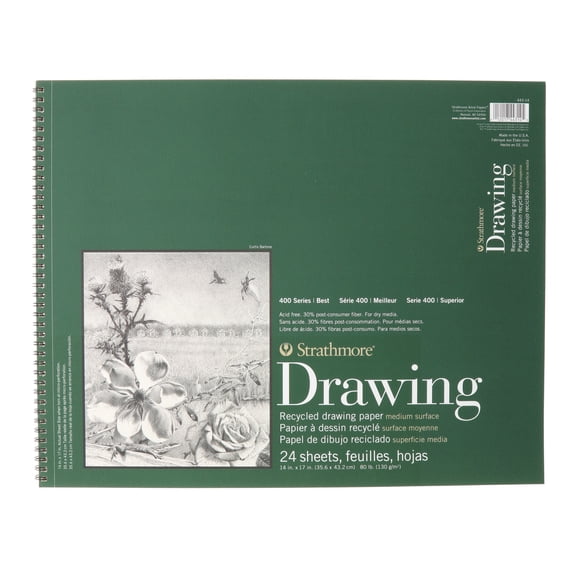 Strathmore 14" x 17" Wire Bound Recycled Drawing Pad