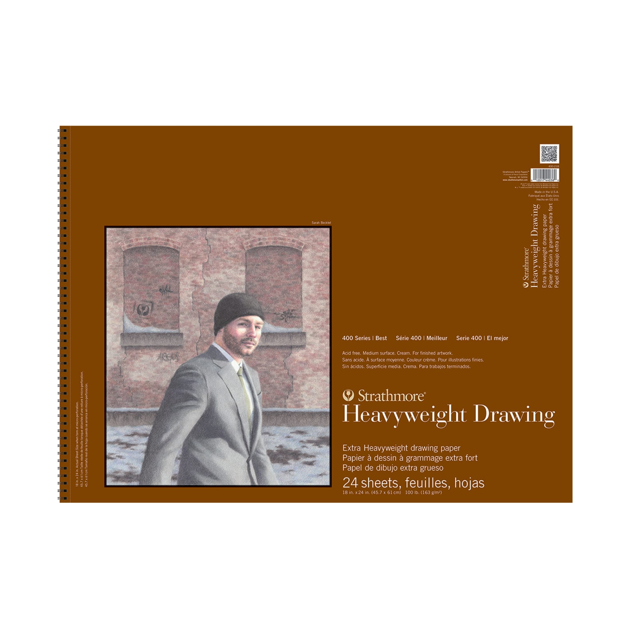 Strathmore Drawing Paper Pad, 400 Series, 24 Sheets, 18 in x 24 in