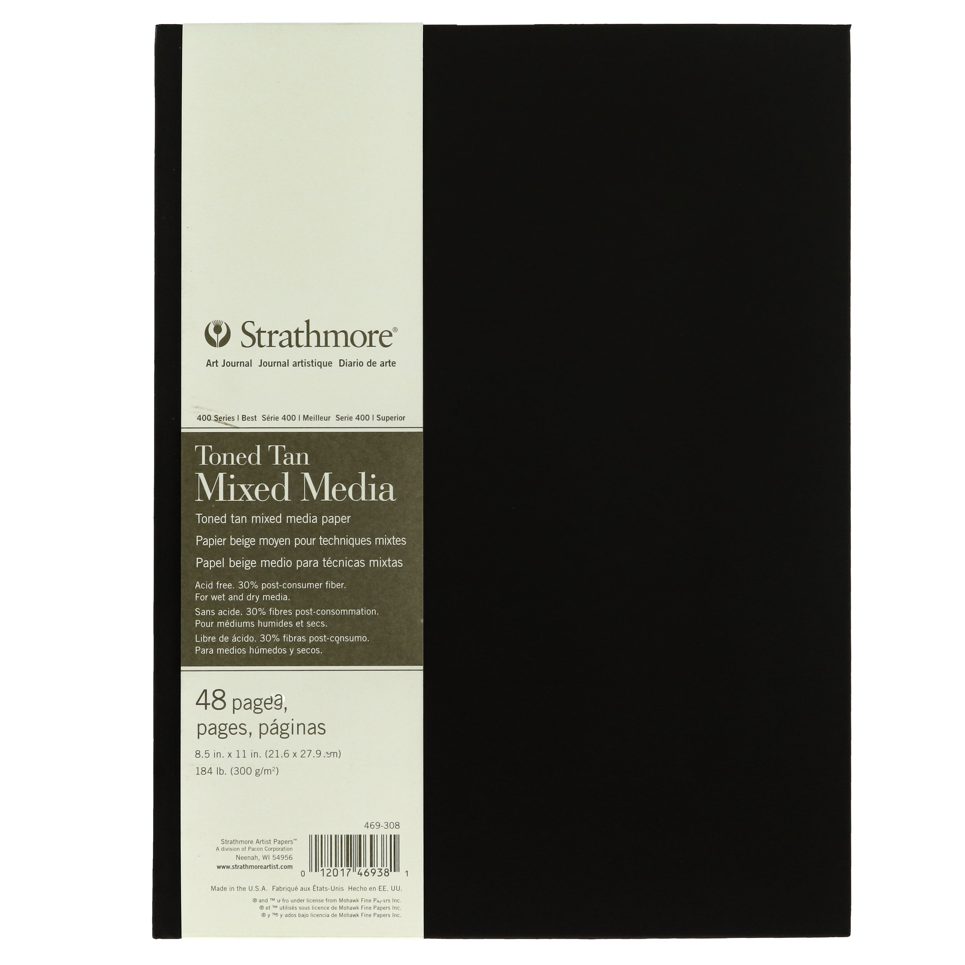 Strathmore Hardbound Mixed Media Toned Art Journal, 400 Series, 8.5" x