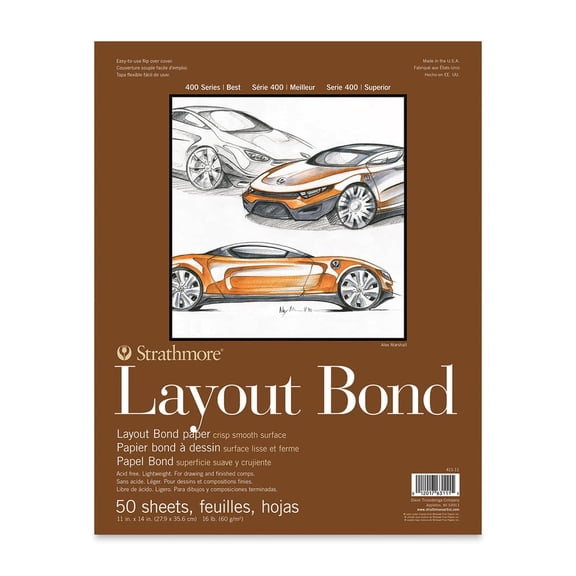 Strathmore Layout Paper Pad, 400 Series, 11in x 14inin