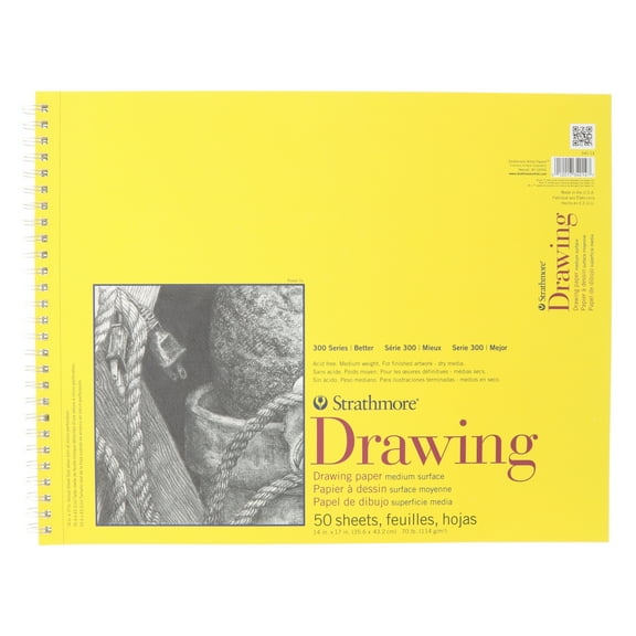 Drawing Paper Pad, 300 Series, 20 Sheets, 14in x 17in