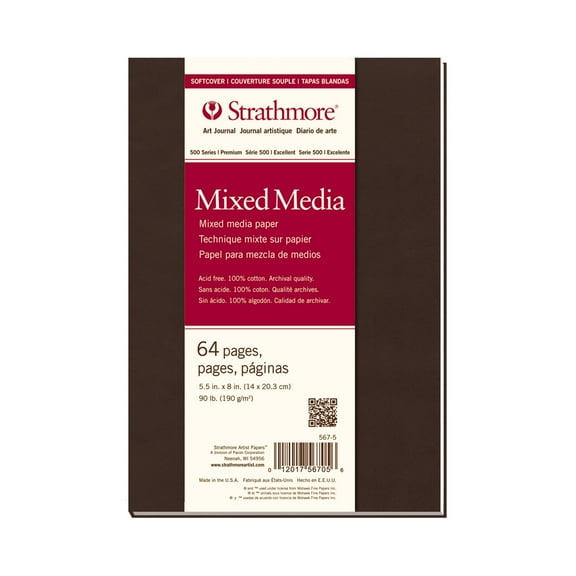 Strathmore Mixed Media Art Journal, 500 Series, 90 lb., 5.5 inch x 8 inch
