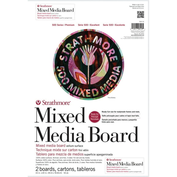 Strathmore Mixed Media Board 500 Series, 16" x 20", 2/Pkg.