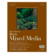 Strathmore Mixed Media Paper Pad, 400 Series, 11" X 14", 12/Pkg., Black