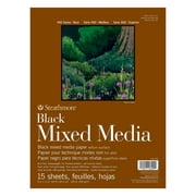 Strathmore Mixed Media Paper Pad, 400 Series, 9" X 12", 12/Pkg., Black