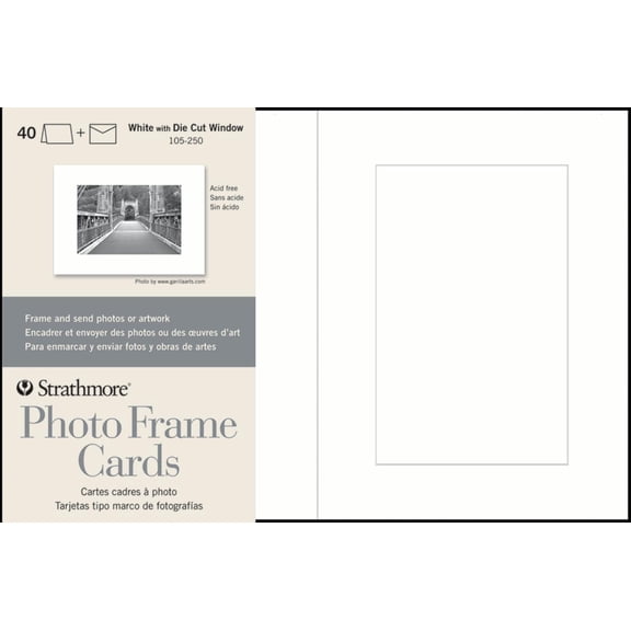 Strathmore Photo Frame Cards, 5in x 7in, White, 40/Pkg.