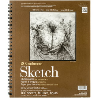 Strathmore Wire Bound Drawing & Sketch Paper Pad, 9x12 100 Sheets Each, 6  Pack, White (6-Pack) 6 Count 