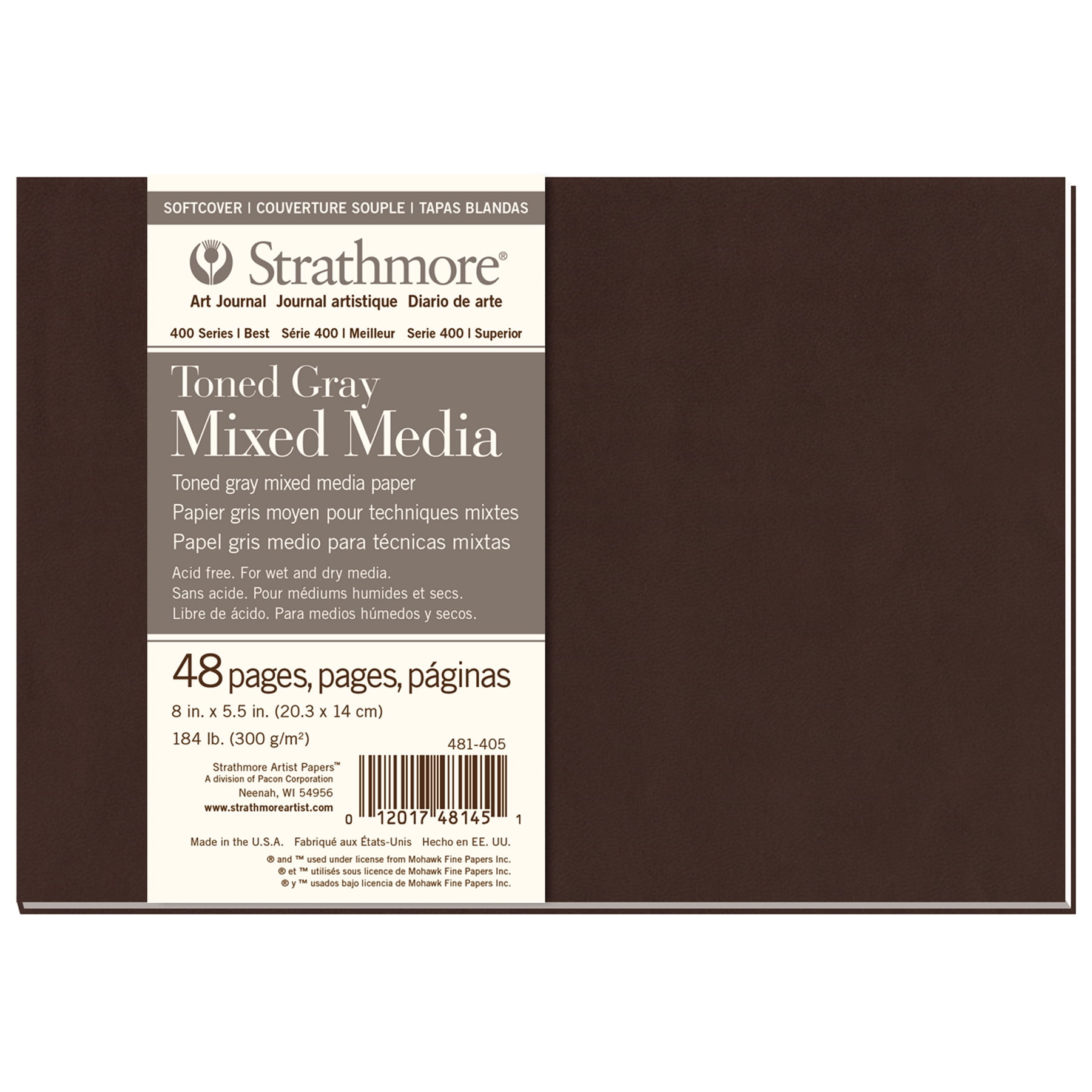 Strathmore Strathmore 400 Series Toned Mixed Media Gray Art Journal 8" x 5.5"
