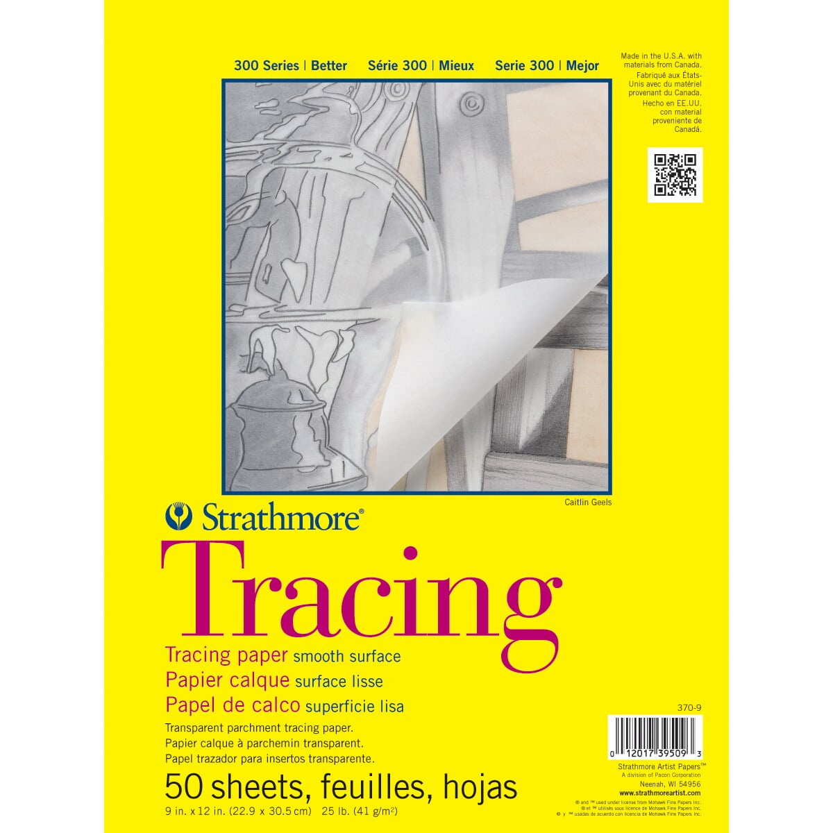 Strathmore Tracing Paper Pad, 300 Series, 9 x 12