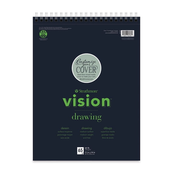 Strathmore Vision Drawing Pad - 11" x 14", 65 Sheets, 64 lb (104 gsm)