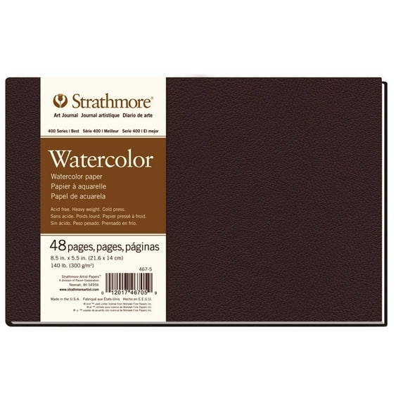 Strathmore Watercolor Hard-Bound Art Book, 400 Series, 8.5" x 5.5"