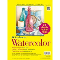 Strathmore 300 Series Watercolor Paper Pack, 9x12 inch, 24 Sheets