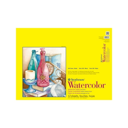 Strathmore Watercolor Paper Pad, 300 Series, 18 in x 24 in, Spiral-Bound price history and forecast - Strathmore P360-118-1