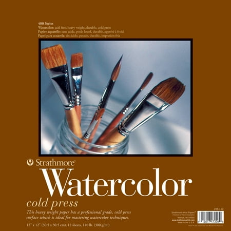 Strathmore 400 Series Watercolor Paper Pad, Cold Pressed, Tape Binding, 12 Sheet, 12x12 inch, 1 Count price history and forecast - Strathmore P298-112-1