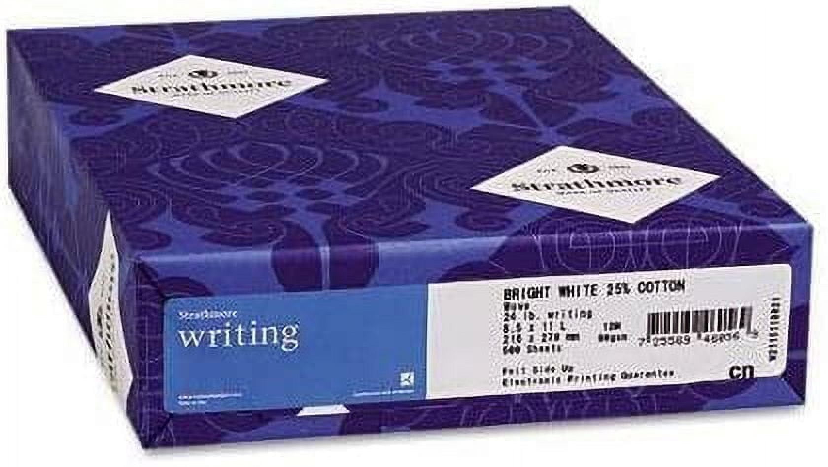Strathmore Writing Natural Paper - 8 1/2 x 11 in 24 lb Writing Wove 25% Cotton Watermarked 500 per Ream
