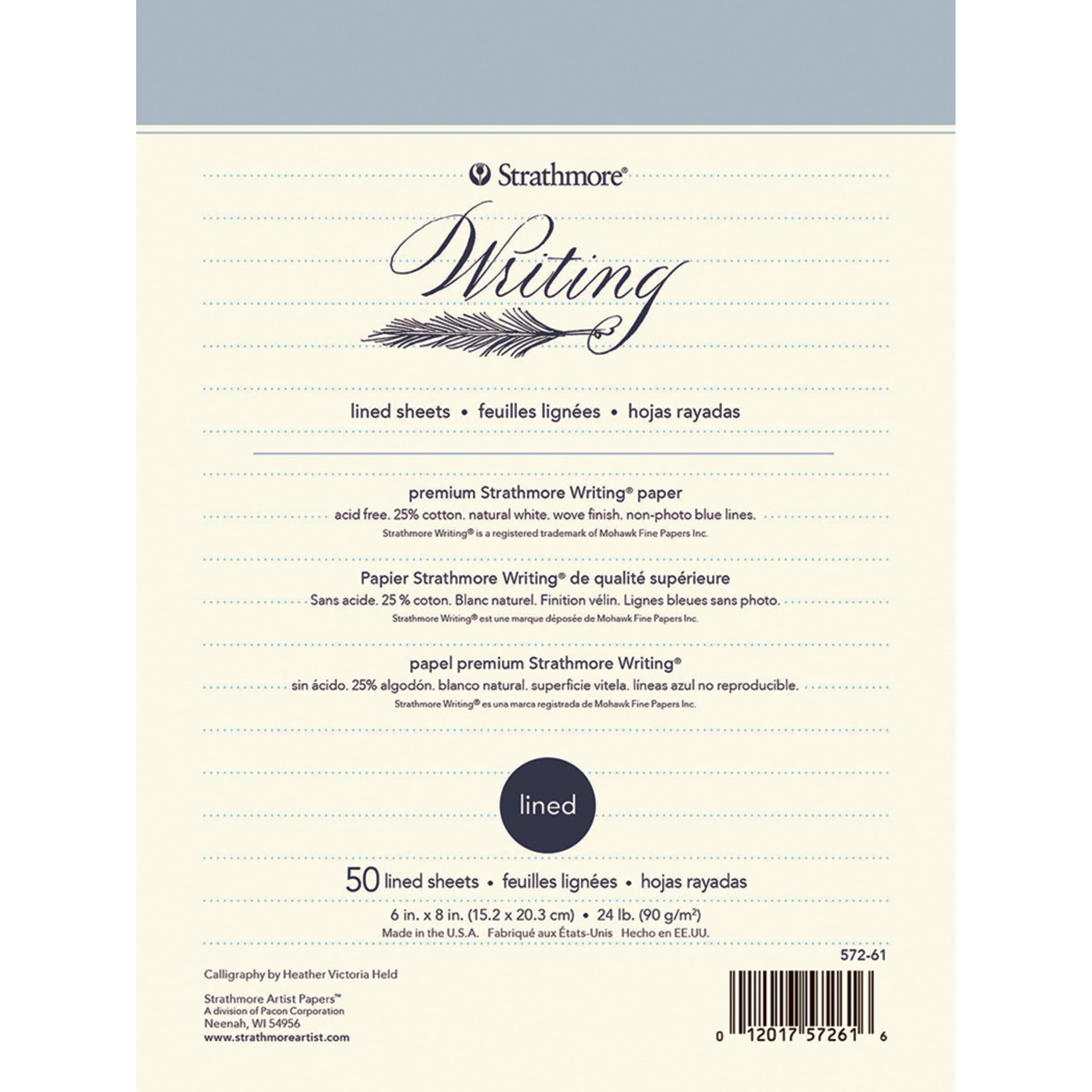 Strathmore Writing Paper, 6in x 8in, Lined, 50/Sheet