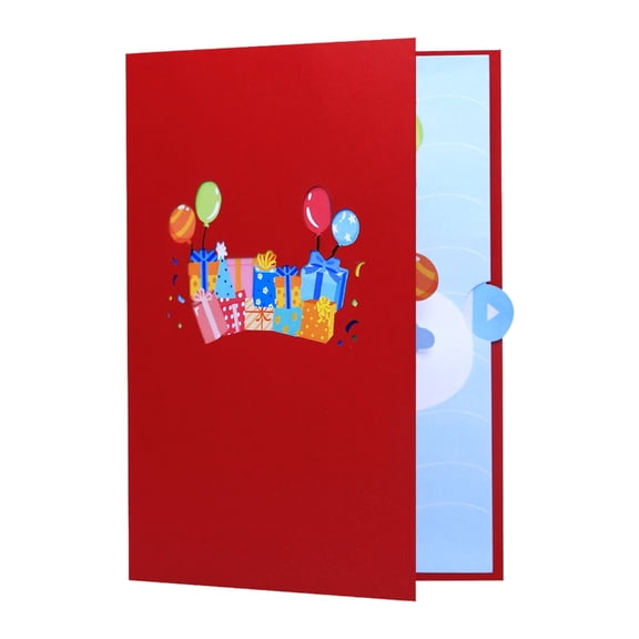Stratified Paper Sculpture Birthday Greeting Card With Dynamic Spectrum Plan Dense Pliable For Parties Donations