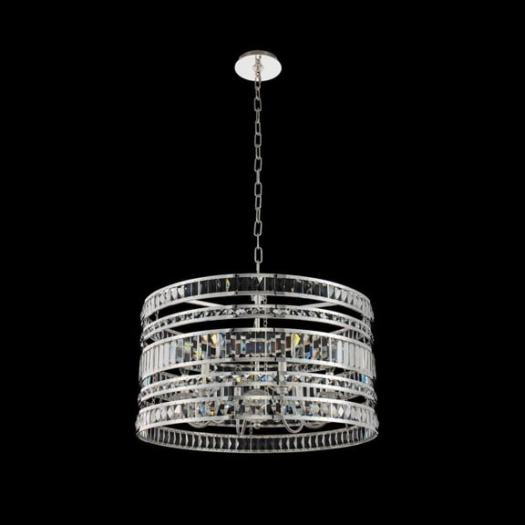 Strato 26 Polished Silver Crystal Pendant