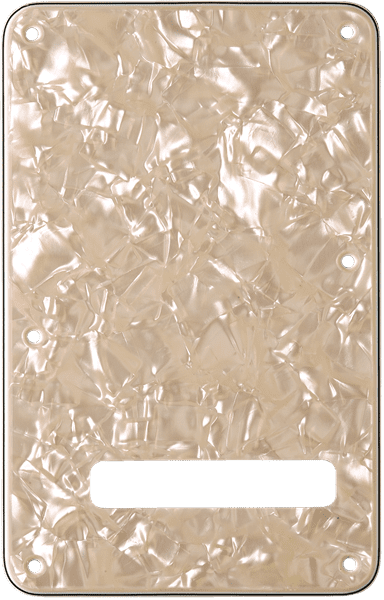 Fender Stratocaster Backplate, White Moto