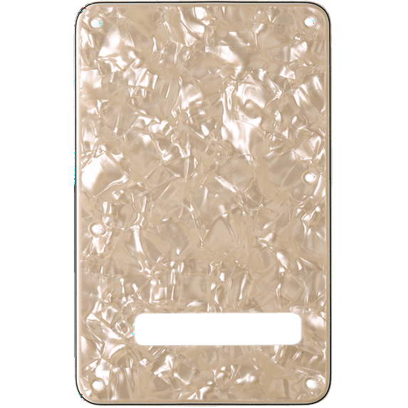 Fender Stratocaster Backplate, White Moto