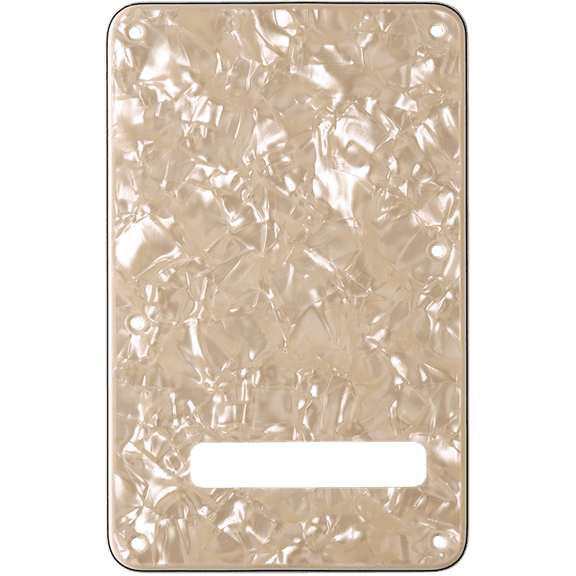 Fender Stratocaster Backplate, White Moto
