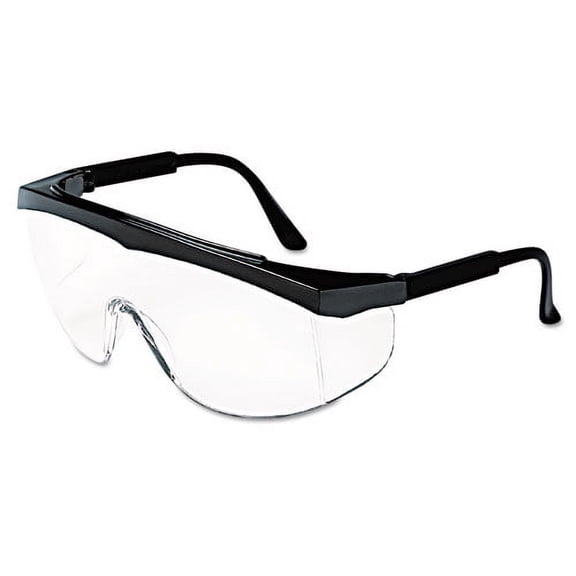 Stratos Safety Glasses, Black Frame, Clear Lens | Bundle of 2 Each
