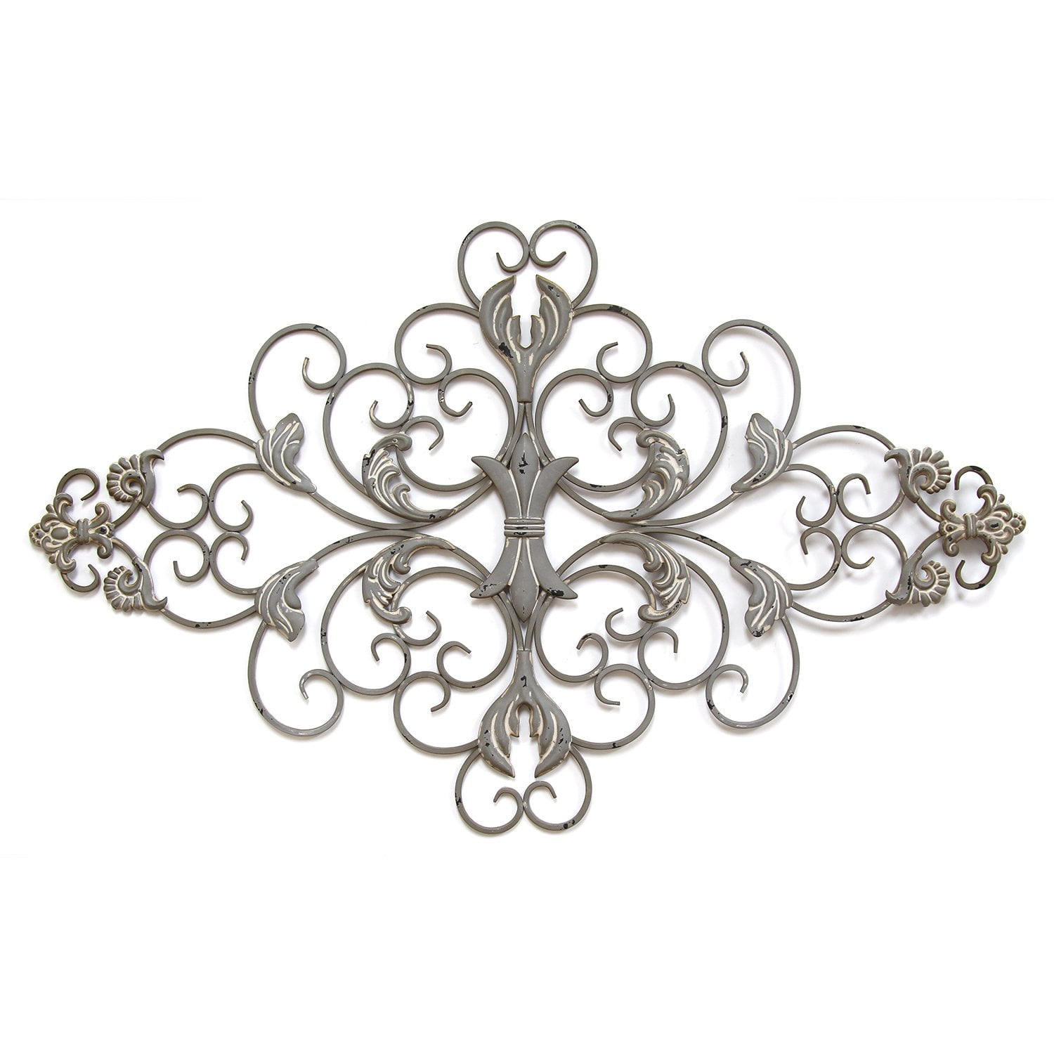 Stratton Home Decor Distressed Grey Scroll Wall Decor - Walmart.com