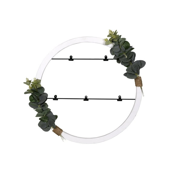 Stratton Home Decor Eucalyptus White Photo Holder Wall Decor