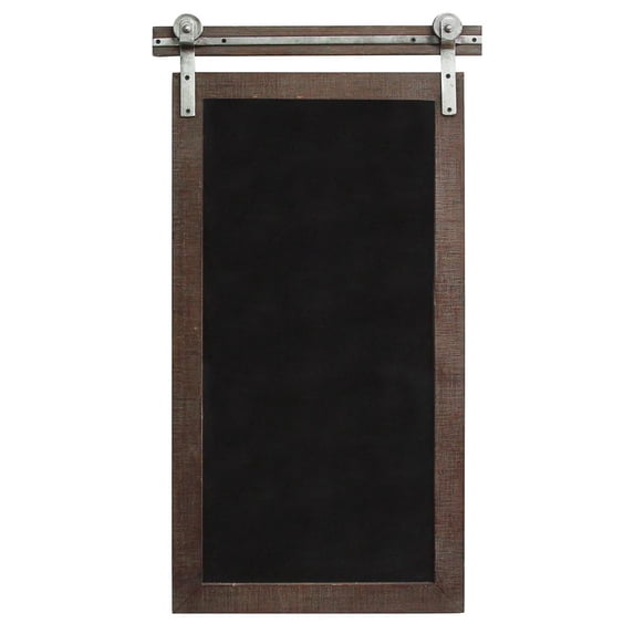 Stratton Home Decor Farmhouse Barn Door Wood Framed Chalkboard Wall Decor