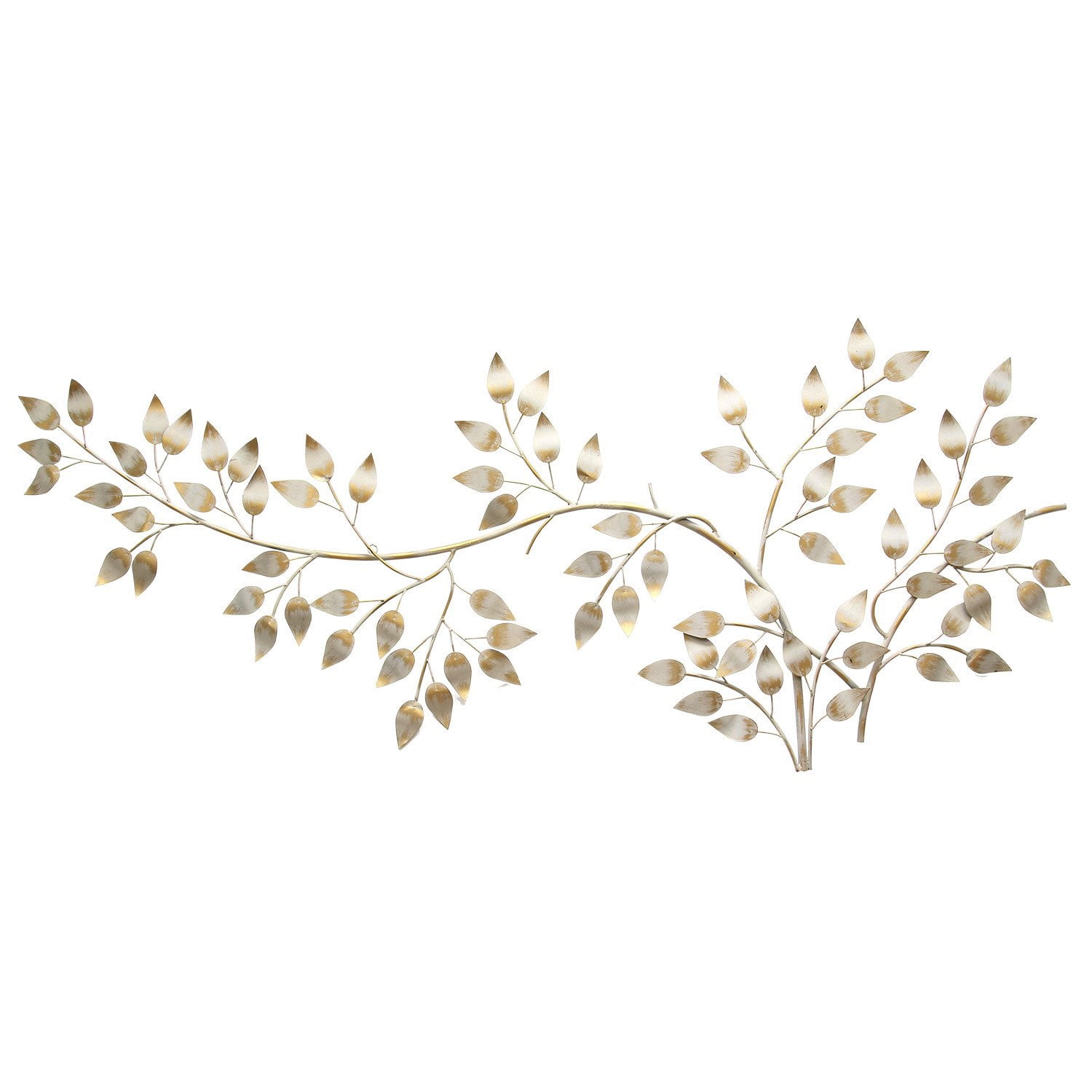 Stratton Home Decor Flowing Gold Leaves Wall Art for Home Decoration