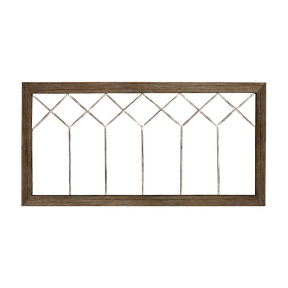 Stratton Home Decor Handcrafted Distressed Horizontal Window Panel Wall Art