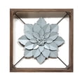 thumbnail image 1 of Stratton Home Décor Blue Framed Metal Flower, 1 of 7