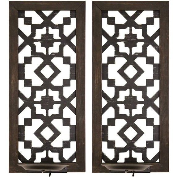 Stratton Home Decor Modern Boho 2-Light Black Battery Operated Wall Sconces (2 Count)