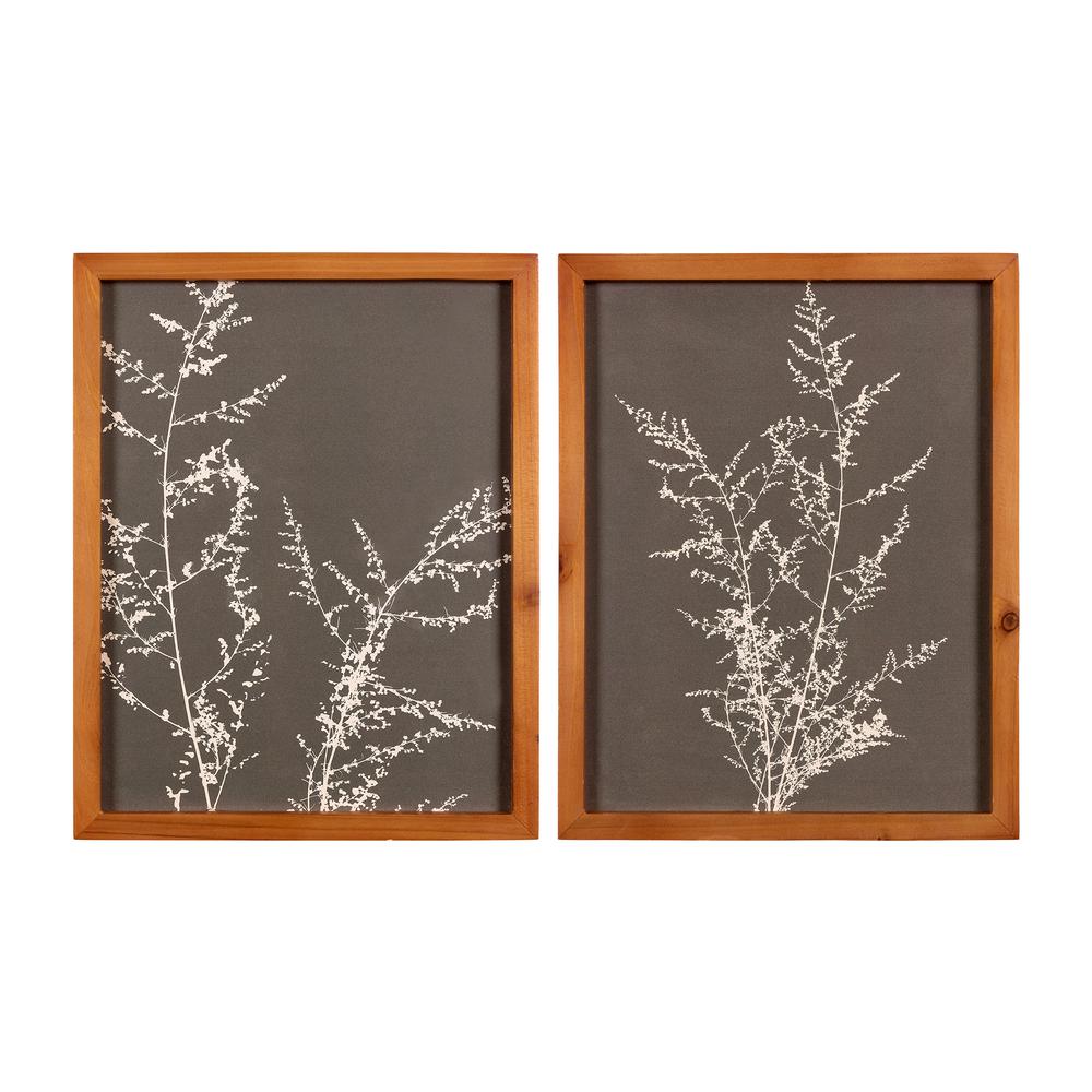 Stratton Home Decor Modern Farmhouse Set of 2 Botanical Wildflowers ...