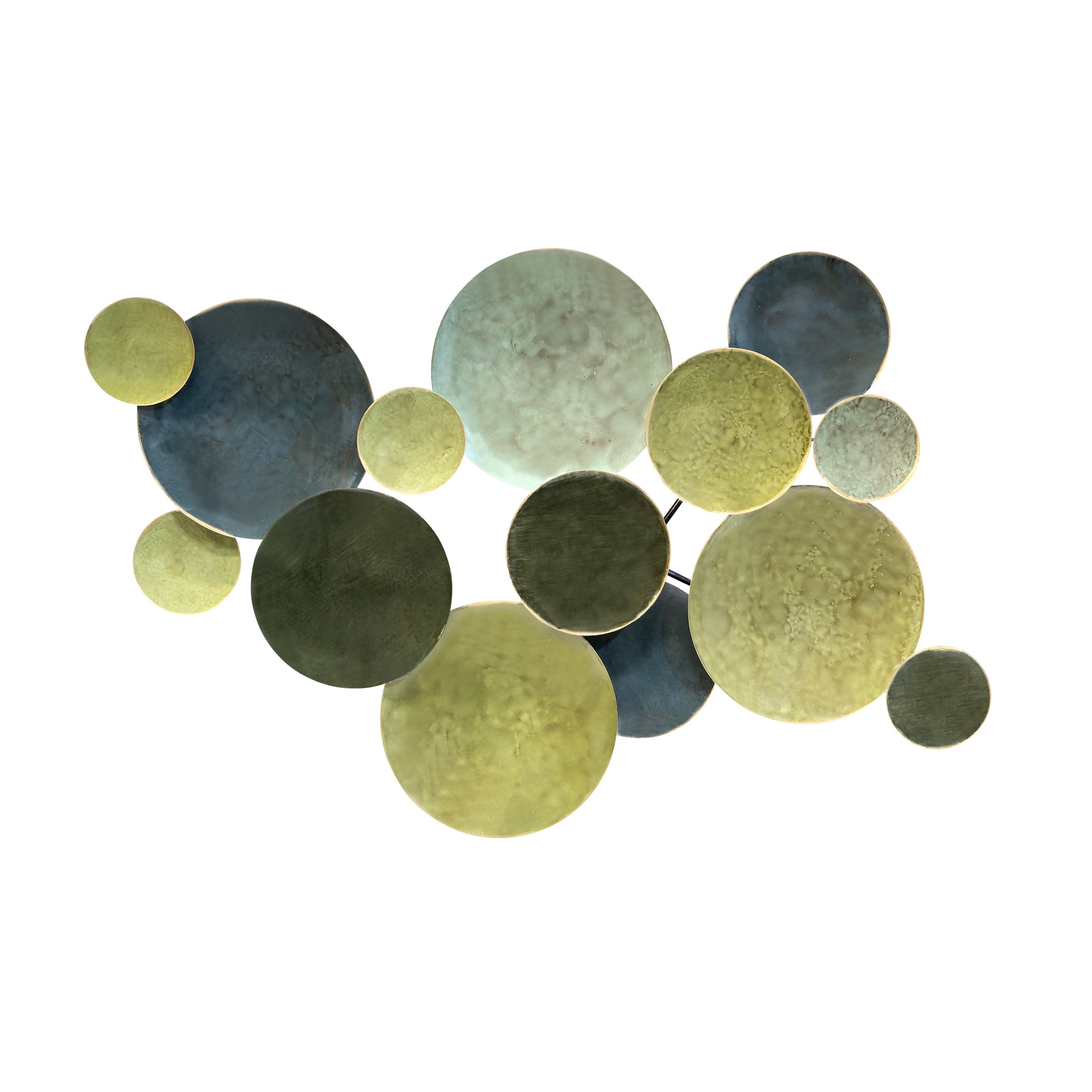 Stratton Home Decor Modern Mykonos Metal Blue and Green Centerpiece Wall Decor