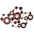 thumbnail image 1 of Stratton Home Decor Modern Red Metallic Circles Centerpiece Wall Decor, 1 of 4