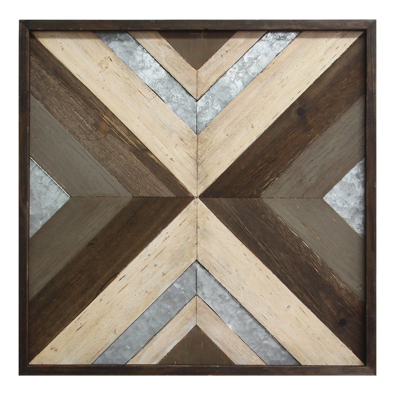 Stratton Home Decor Modern Wood & Metal Wall Art - Walmart.com