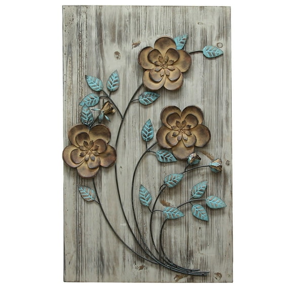 Stratton Home Decor Rustic Floral Panel II
