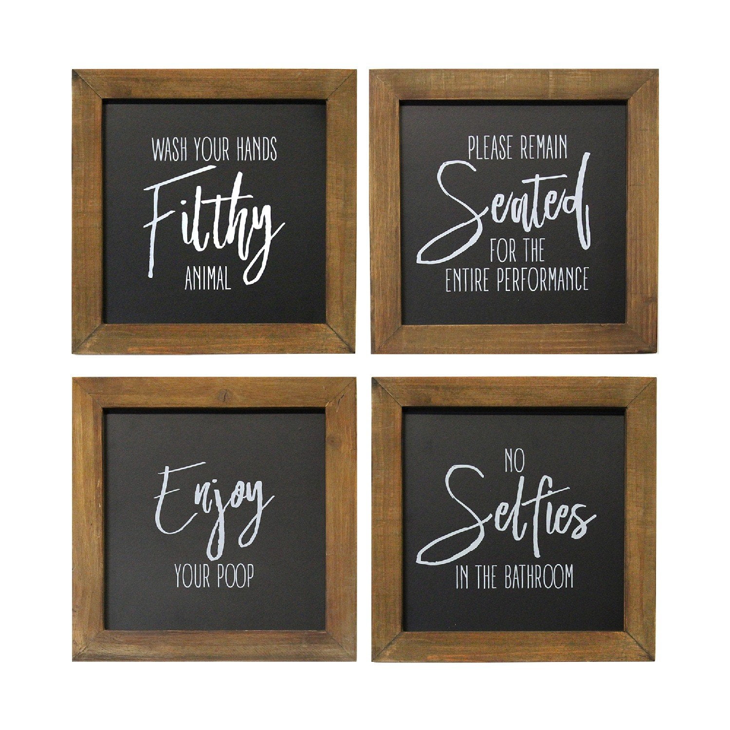 Stratton Home Decor Set of 4 Bathroom Wall Art