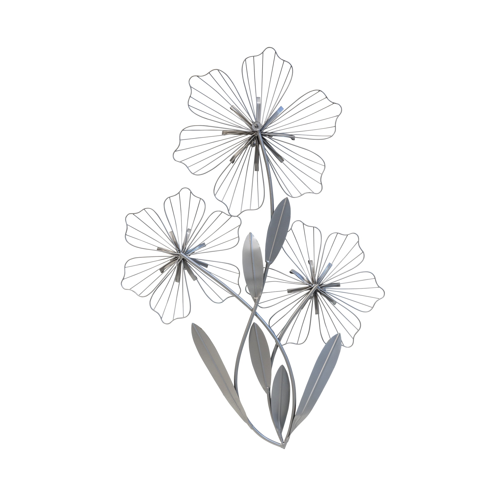 "Stratton Home Decor Traditional Multicolor TriFlower Wall Decor