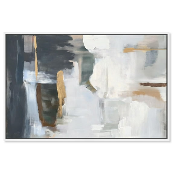 Stratum III Canvas Print Abstract Decor by Art Remedy, White Frame, 45 x 30
