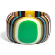 Pure Hands Womens Resin Bangle Bracelet, Nebula Stratum Design, Satin Finish