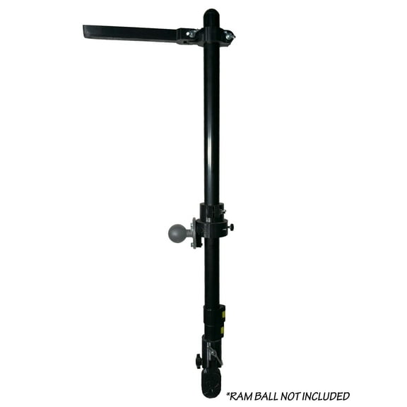 Stratum Outdoors Transducer Pole with Ball Mount Adapter, RAM Ball Boat Mount, Adjustable 30"-60" Telescoping Pole, Smooth Rotation for Livescope LVS34, LVS32, Mega Live, Active Target 1 & 2