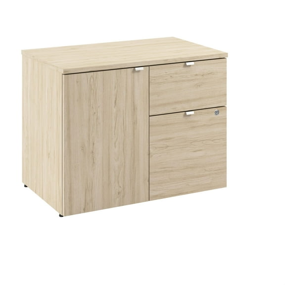 Stratus 30W Storage Cabinet with Drawers in Natural Elm - Engineered Wood