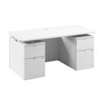 thumbnail image 1 of Stratus 60W Standing Desk with Drawers & Panel in White - Engineered Wood, 1 of 8