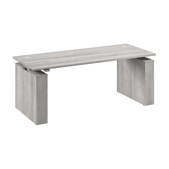 Stratus 72W x 30D Adjustable Standing Desk in Platinum Gray - Engineered Wood