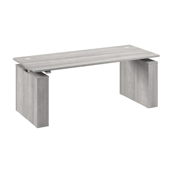 Stratus 72W x 30D Adjustable Standing Desk in Platinum Gray - Engineered Wood