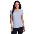 thumbnail image 1 of RBX Active Women's Athletic Striated V-Neck Super Soft T-Shirt, 1 of 5
